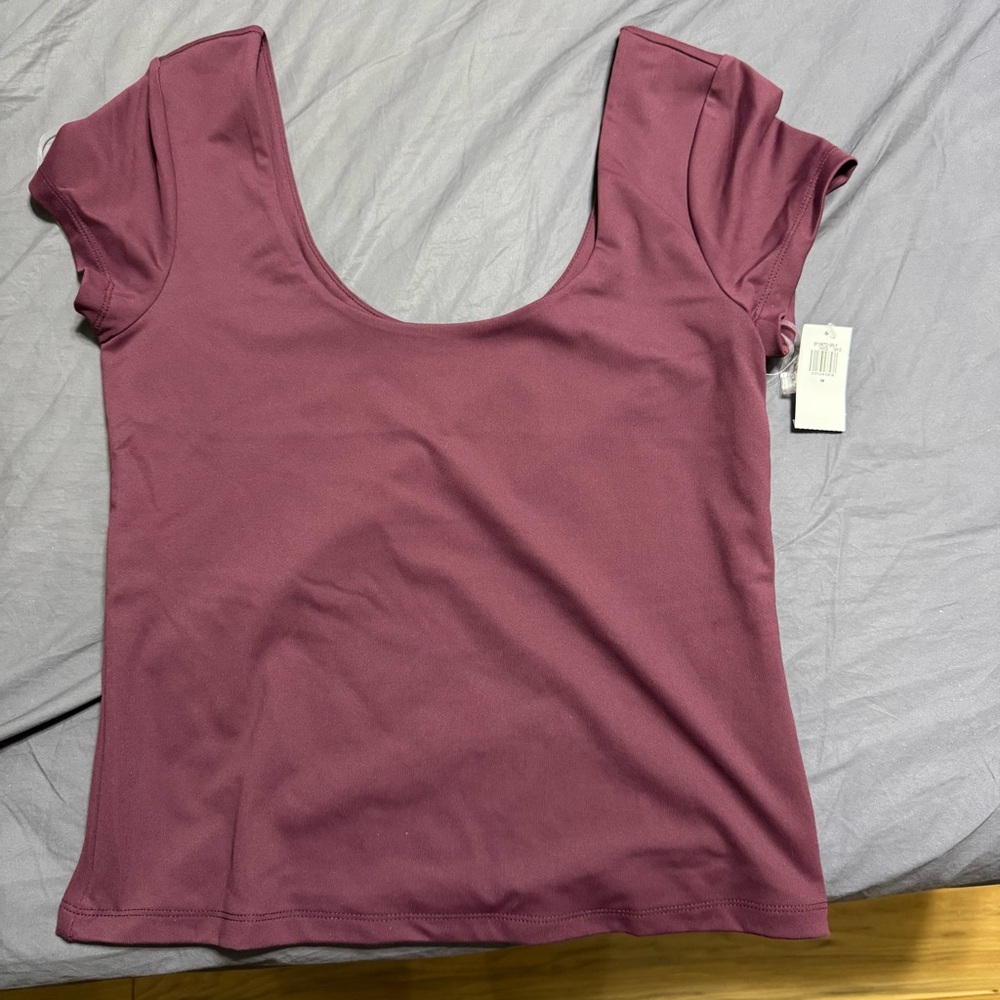 Women's Mauve Scoop Neck Top